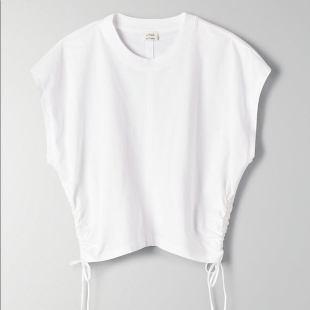 Aritzia Wilfred Ruched T shirt M NWT